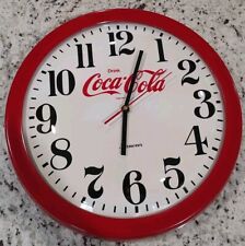 Coca-Cola Vintage Retro Red Metal Wall Clock 14.5