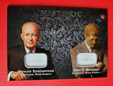 John F Kennedy JFK HAIR STRAND RELIC CARD DWIGHT EISENHOWER HISTORIC DNA #d22/64 picture