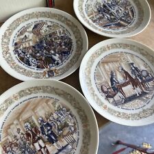 D'Arceau Limoges France Premier Edition Collector Plates - Set of 4 French Text picture