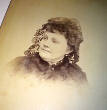 Antique Victorian Mourning Lace Floral Fashion Woman Pittsburgh PA Cabinet Photo picture