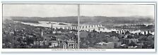 1910 Panoramic Southwest Harrisburg PA State Capitol Bifold Advertising Postcard picture