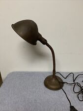 Vintage Miller Adjustable Table/Desk Cast & Brass Gooseneck Lamp picture