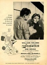 Picnic VINTAGE 1955 Movie Ad/Poster, William Holden, Kim Novak picture