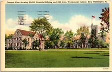Postcard Westminster College McGill Library New Wilmington PA B124 picture