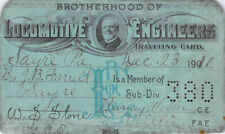 1911 SAYRE PA BROTHERHOOD LOCOMOTIVE ENG  RAILROAD RR RY RWY RAILWAY PASS picture
