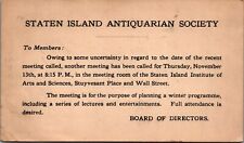 Advertising Postcard Staten Island Antiquarian Society NY  picture