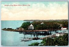Miami Florida Postcard Mouth Miami River Exterior Building 1905 Vintage Antique picture