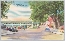 Linen~Gloucester Massachusetts~The Boulevard~Vintage Postcard picture
