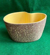 Vintage DeMaray Planter Yellow & Brown Speckled picture