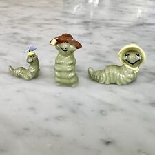 Antique Hagen Renaker Mama Dad And Baby Inch Worm Family Ceramic Figurine picture