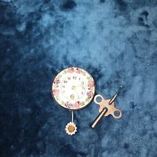 Antique German Wintermantel Mini Hanging Enamel Clock (Working) Pendulum Style picture