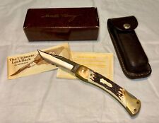 SCHRADE UNCLE HENRY LB8 PAPA BEAR USA NEAR MINT KNIFE SHEATH BOX & PAPERS picture