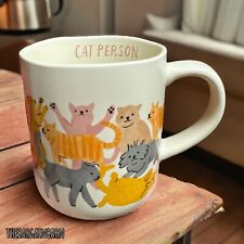 Opalhouse 16oz Beige Cat Person Stoneware Coffee Mug picture