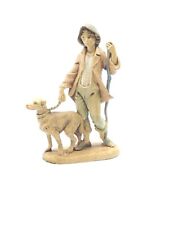 Vintage 1983 Fontanini Figurine Zachariah Shepherd w/ Dog #120 Made in Italy 5
