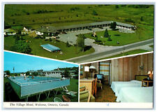 1980 The Village Motel Welcome Ontario Canada Multiview Vintage Postcard picture
