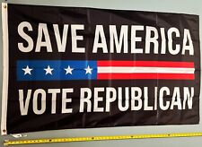 DONALD TRUMP FLAG FREE USA SHIP Save America Vote Republican B Desantis Sign 3x5 picture