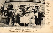 PC RUSSIAN ROYALTY ROMANOV IMPERIAL VISIT WEDDING ALICE ANDREAS GREECE (a48494) picture