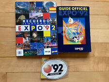 Expo 92 Official Guide (French)/Souvenir Book (Spanish)/tickets/sticker picture
