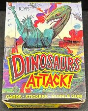 1988 Topps Dinosaurs Attack Cards, Stickers, Bubble Gum in Box, 48 Ct. picture