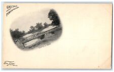 1898 Greetings From Garfield Park  Indianapolis Indiana Vintage Antique Postcard picture