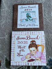 Lot of 2 Susan Branch Mini Wall Calendars:  2017 and 2021 - Excellent picture