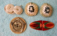 Vintage Lot of 15 Unique Buttons & Czech Buckle; Varied picture