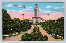 Austin TX-Texas, University Avenue, Texas Tower, Antique Vintage Postcard picture