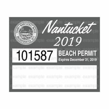 Nantucket Beach Permit Sticker Decal 2019 ACK picture