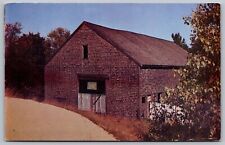 Maine Original Old Barn Desert Country Road Historical Freeport Vintage Postcard picture