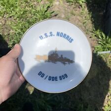 vintage US NAVY Glass U.s.s Norris Plate picture