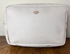 Royal Jordanian Business Crown Class Cream Leather Look Amenity Bag Only picture