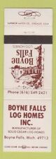 Matchbook Cover - Boyne Falls Log Homes Boyne Falls MI picture