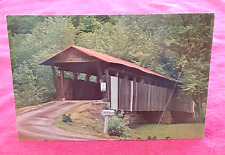 1960s Chrome Photo Post Card COSHOCTON COUNTY, OHIO HELMICK BRIDGE 35-16-02 picture