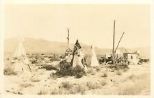 RPPC Postcard Mojave Desert Tepees of Dad Lee King o the Desert, Greasewood Mary picture