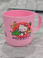 Vintage 1976-1985 Sanrio Hello kitty Color Hello Pink Plastic Cup 3