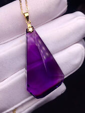 32*18mm Natural Purple Amethyst Crystal carving Pendant AAAA picture