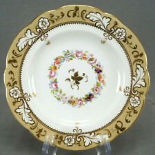 John Ridgway 2/8663 Hand Colored Floral Beige & Gold 6 3/4 Inch Plate C. 1840s B picture