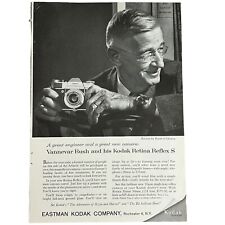 Vintage 1950's Eastman Kodak Retina Reflex S Vannevar Bush Print Ad 7