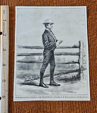 Harper's Weekly 1867 Sketch Print Edward Payson Weston The Pedestrian picture