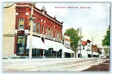 c1910's Main Street Looking East Shops Oconto Wisconsin WI Unposted Postcard picture