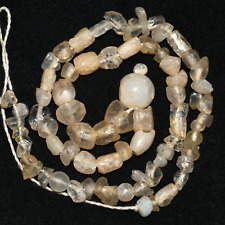 Authentic Ancient Roman Natural Crystal Quartz Beads Necklace Ca. 1st Century AD picture