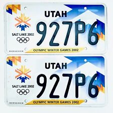 2002 United States Utah Olympic Winter Games Passenger License Plate 927P6 picture