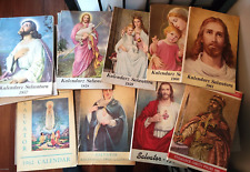 Periodical lot of 1950s/60s Polish-American Catholic Christian Almanacs Jesus picture