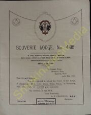 Masonic Bouverie Lodge 4418 119th Meeting (Installation) 24 Aug 1946 Freemason picture