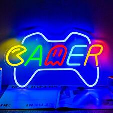 Mokispy Gamer Neon Sign Gamepad Shaped LED Neon Sign for Gamer Room Decor Gaming picture