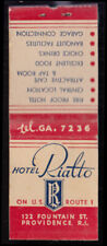 Hotel Rialto 122 Fountain St Providence RI feature matchbook picture