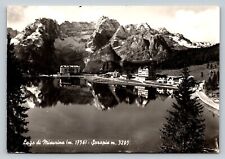 c1961 RPPC Stunning Lago di Misurina & Sorapis Mountain 4x6