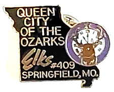 ELKS BPOE #409 Springfield MO Queen City of the Ozarks Lapel Pin picture