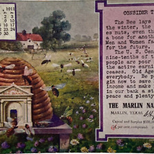 Postcard Marlin TX Texas The Marlin National Bank Advertising Calendar JUN 1911 picture