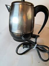 Faberware Superfast Electric Coffee Pot vtg 60s 4 cup usa  1000 w retro picture